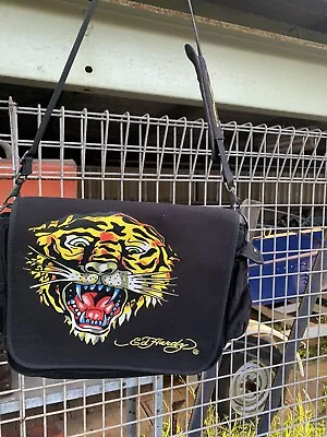 Ed Hardy By Christian Audigier Messenger Bag Satchel Tiger Y2K Preloved • $42.40