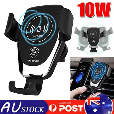 Fast Wireless Charger Car Holder For Samsung Galaxy S20 S10 S9 S8 Plus Note 9 10 • $14.59