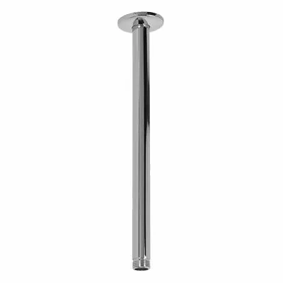 Brass Fixed Round Bathroom Shower Arm Chrome Plate Ceiling Mounted - 300mm • £19.97