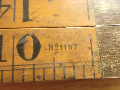 $6.14 • Buy Vintage Rabone Chesterman No 1167 Folding Ruler  With Brass   24 Inch    Ruler.