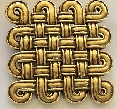 Signed MMA PML Vintage Mystic KNOT Pin Or Pendant Square Celtic Costume Jewelry • $18.50