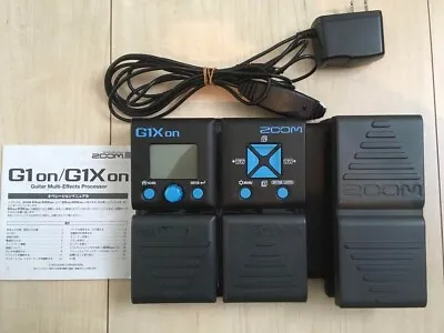 $84 • Buy ZOOM G1XON Guitar Multi-Effects Processor Expression Pedal W/ AC Adapter Tested