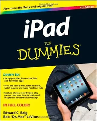 IPad For Dummies (For Dummies (Computers)) By LeVitus Bob Book The Cheap Fast • £3.58