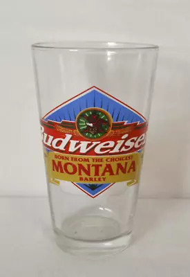 Vintage Budweiser Montana Barley Beer Glass • $12.99