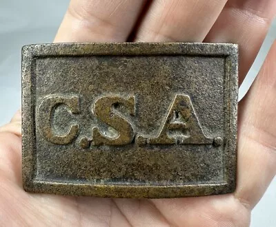 CSA Belt Buckle Confederate States Civil War Incredible Condition Ex Museum • $3250