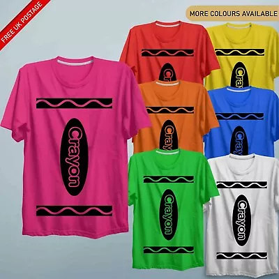 £6.95 • Buy Crayon T Shirt Funny World Book Day Costume / Halloween Fancy Dress Cotton Shirt