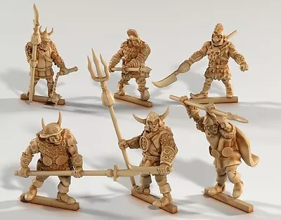 6 Orc Set E Spear Soldiers Miniatures By Medusa Miniatures For D&D Tabletop RPG • $12