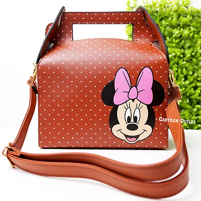 Disney Minnie Mouse Purse Bag Faux Leather Box Shape Crossbody Hand Bag New • $24.99