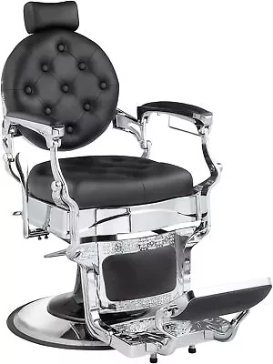 Heavy Duty Vintage Barber Chair Reclining All Purpose Chair Adjustable Headrest • $679.99