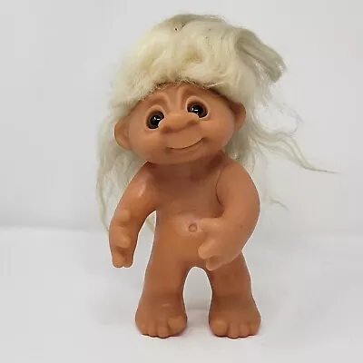 Vintage Thomas Dam 1977 Troll W/White Hair 9  Denmark No Clothes • $30