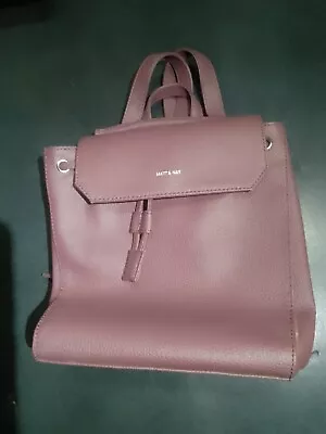 Matt And Nat Top Handle Bag/Backpack. Vegan Leather. Cruelty Free.  Plum Purple • £39.99