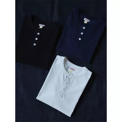 BOB DONG Men's Short Sleeve Henley T-Shirt Slim Fit 3 Buttons Cotton Casual Tee • $32.89