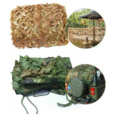 Military Camouflage Netting Hunting Camo Camping Army Net Woodland Desert Leaves • $29.99
