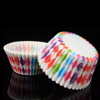 100PCS Cupcake Liners Paper Round Cake Baking Cups Muffin Cases Home☜ • £3.24