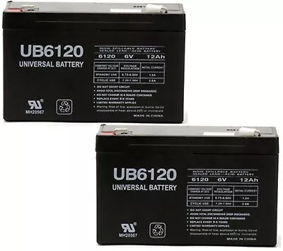 UPG 2 Pack - 6 VOLT 6V 12AH SLA RECHARGABLE DEER GAME FEEDER BATTERY - UPG UB612 • $39.99