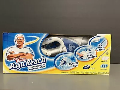 NEW NIB Mr. Clean Magic Reach Starter Kit Bathroom Cleaning Tool Detachable Pole • $26.99