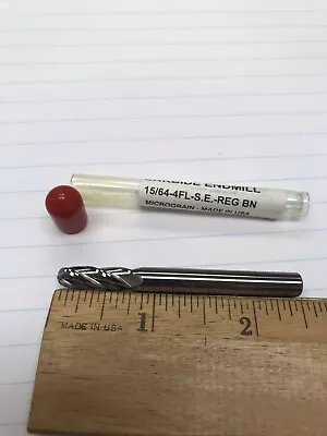 $18 • Buy 1 Pc.  15/64 4 FLUTE SE CARBIDE BALL END MILL. USA (loc I4)