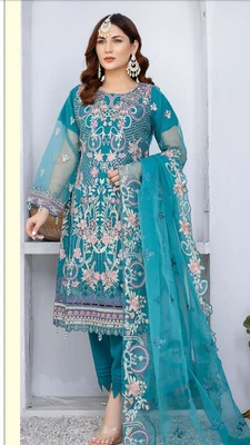 £55 • Buy Designer Shalwar Kameez Pakistani Indian Wedding Party Heavy Embroidered Dress