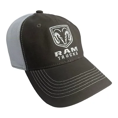 New Dodge Ram Trucks Gray Trucker Cap Hat Adult Size One Size Curved Snapback • $18.95