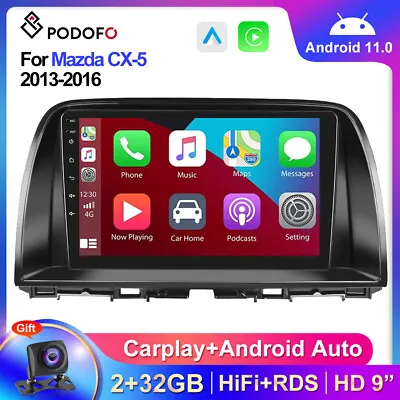 2+32G Android 11 Car Stereo Radio GPS Nav Apple CarPlay For Mazda CX-5 2013-2016 • $123.99