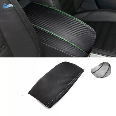 Car Center Console Armrest Black Synthetic Leather Cover For VW Passat 2010-2015 • $11.82