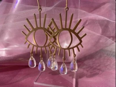 $2.78 • Buy Evil Eye Dangle Earrings With Teardrop Beads Evil Eye Earrings