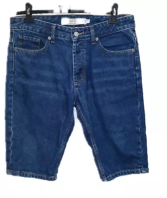 £10 • Buy Topman Shorts Waist 30   Blue Denim Skinny Men's