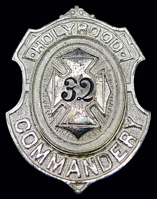 Holyrood Commandery 32 Knights Templar Masonic Antique Vintage Belt Buckle • $31.50