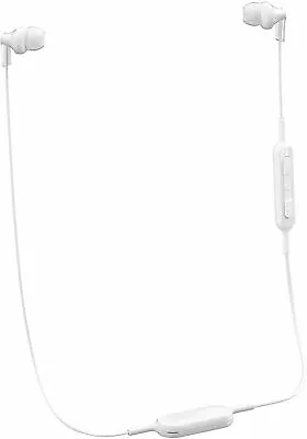 Panasonic RP-HJE120B-W ErgoFit In-Ear Earbud Bluetooth Neckband Earphones  White • £24.99