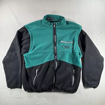 Vintage Mountain Dew Full Zip Fleece Jacket Mens Large / XL Green Retro 80s 90s • $39.99
