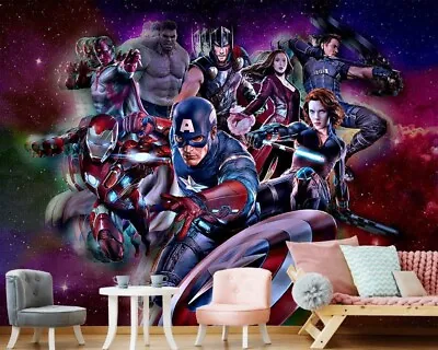 Wall Mural The Avengers Marvel Comics Captain America Photo Wallpaper Kids • $144