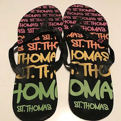 St. Thomas Classic Flip Flops Slip-On Beach Sandals Beach Slippers Rubber Foam • $7.95