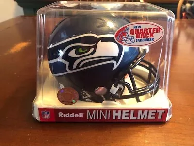 Seattle Seahawks Mini Helmet 4” Riddell Quarterback Facemask  • $22