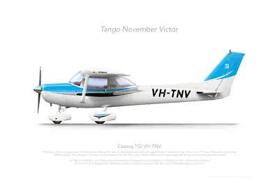 CESSNA 152 VH-TNV 2022 - A3+ Profile Print • $42