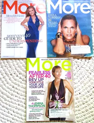 More Magazine X3 2006 2009 Meredith Vieira Emma Thompson Dara Torres 516 Pages • $5