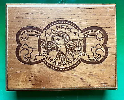 Rare La Perla Habana 25 Cigar Wood Box Dominican Republic Cuevas Y Hermanos • $14.95