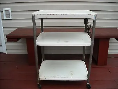 $109.99 • Buy Vintage Mid Century Modern Cosco Rolling 3 Tier Kitchen Utility / Bar Cart