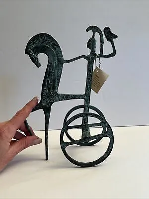 Vintage Bronze Etruscan Horse & Chariot Sculpture Made In Greece Museum Replica • $59.99