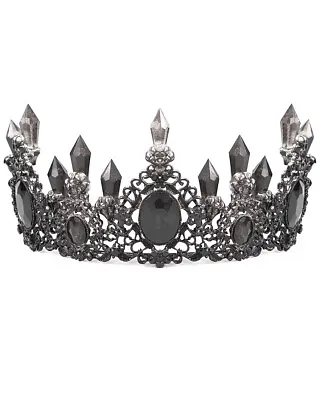 Devil Fashion Womens Gothic Ice Queen Crown Tiara • £21.99