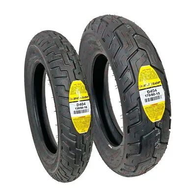 Dunlop Motorcycle Tires D404 130/90-16 Front 170/80-15 Rear Set Combo Street • $277.47