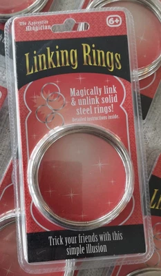 £3.99 • Buy Magician's Linking Rings - Link And Unlink Solid Rings Magic Trick New Ex Stock