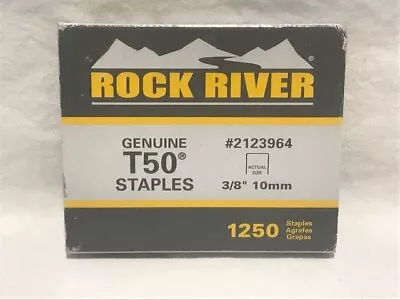 1250-Pack Rock River T50 Flat Wire Galvanized Staples 3/8  10mm 2123964 - NEW • $8.40