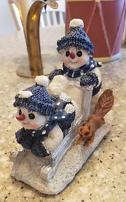 Don Mechanic Enterprises Christmas Sledding Snowmen Figurine • $7.99