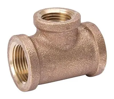 Zoro Select 2Cfg8 Red Brass Reducing Tee Fnpt 1/2  X 1/2  X 1/4  Pipe Size • $8.89