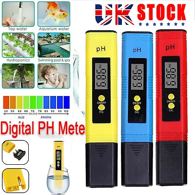 £5.48 • Buy PH Meter LCD Digital Electric Tester Pen Water Hydroponics Test Aquarium 3 Color