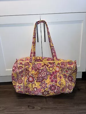 Bali Gold Vera Bradley Duffel Shoulder Bag Tote Handbag Zipper ATF Retired XL • $40