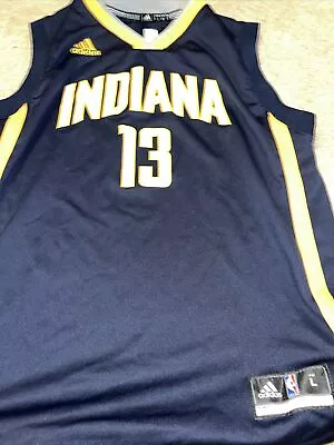 RARE Indiana Pacers Paul George Adidas NBA Jersey Size Youth L • $30