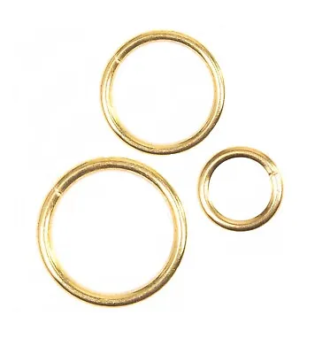 SMALL - LARGE BRASS CURTAIN RINGS Hollow Solid Metal Hook Pole Fittings +H+ • £4.36