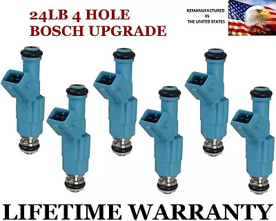 24LB Upgrade 6X Bosch 4 Hole Fuel Injectors For Ford F-150 4.2L Mustang 3.8L • $120