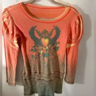 Vintage Y2k Rebelette Top Ed Hardy Diesel Vibes Long Sleeve Long Length Size M • $30